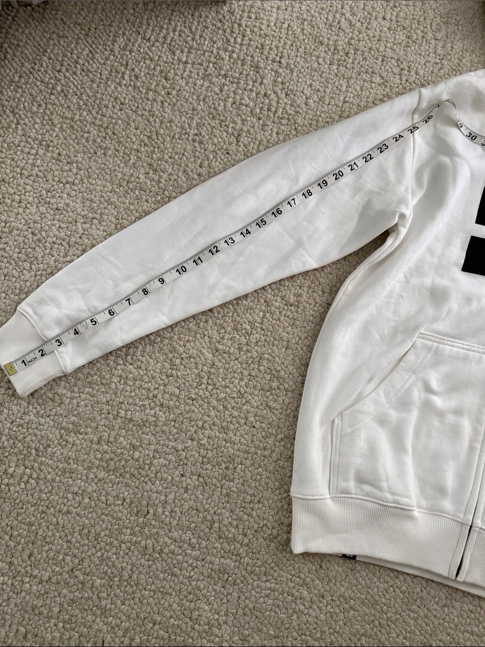 DC White Hoodie with Black Logo - Picture 5 of 9